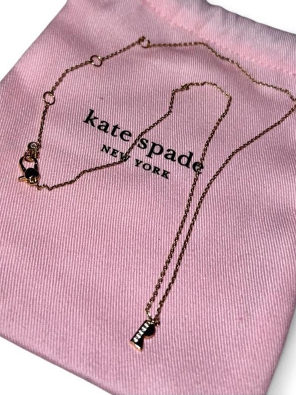 Kate Spade Gold Plated “R” Initial Necklace